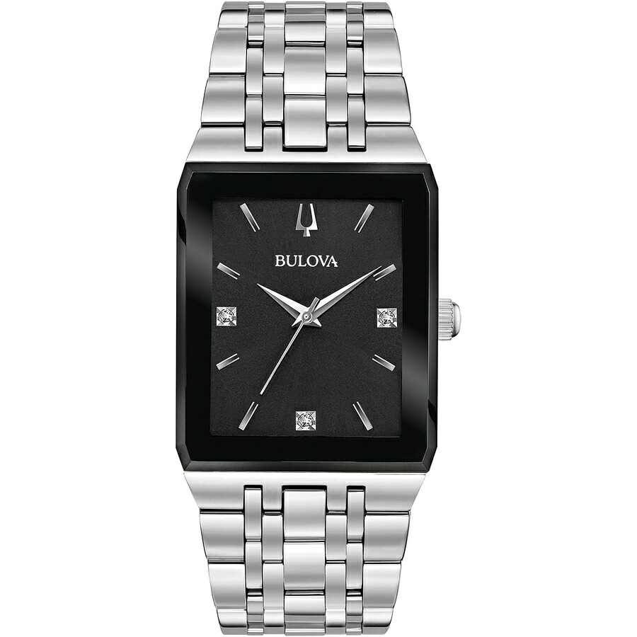 ブローバ 腕時計 ウォッチ メンズ モダン クアドラ ステンレススチール 3 針クォーツ時計 ダイヤモンド ダイヤル Bulova Men's Modern Quadra Stainless Steel 3-Hand Quartz Watch, Diamond Dial｜i-selection 43,674円