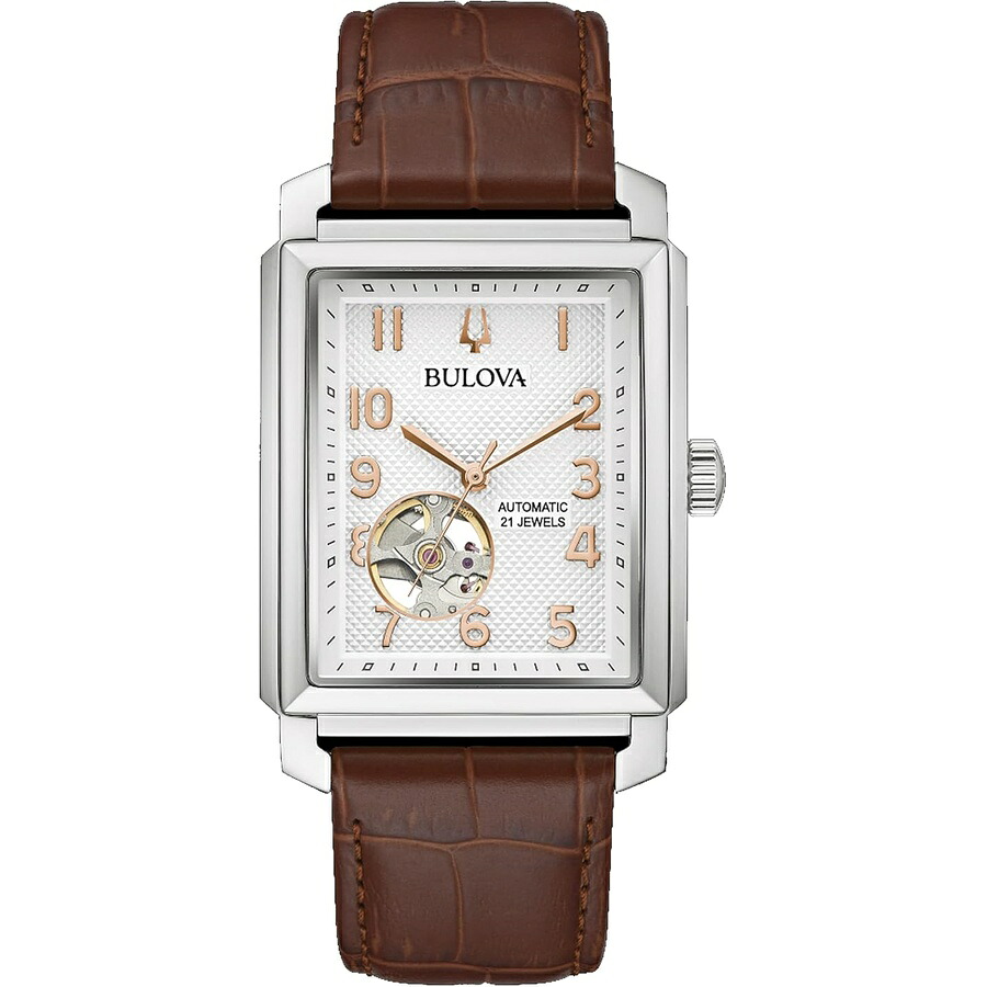 ブローバ 腕時計 ウォッチ 自動巻き時計 96A268 ブラウン ストラップ Bulova Automatic Watch 96A268, Brown, Strap.｜i-selection 76,351円