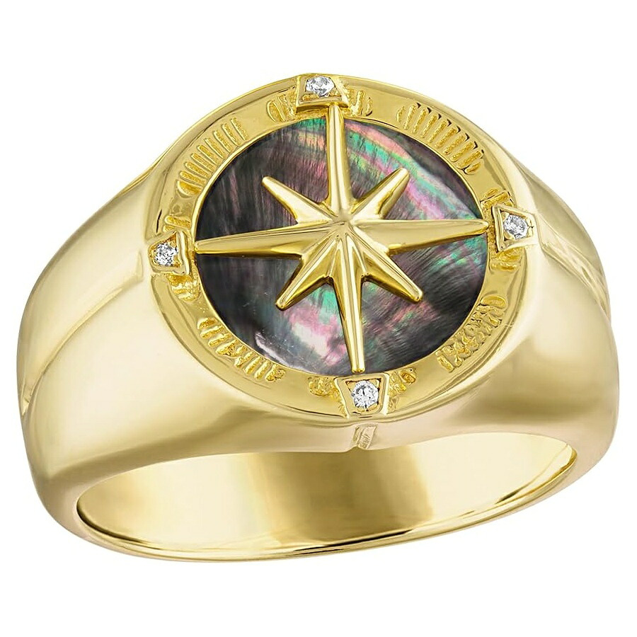 ブローバ  メンズ 宝飾品 米国海兵隊員 はやりっ児 14K ゴールド メッキ スターリング Bulova Men\u0027s Jewelry Marine Star 14K Gold Plated Sterling