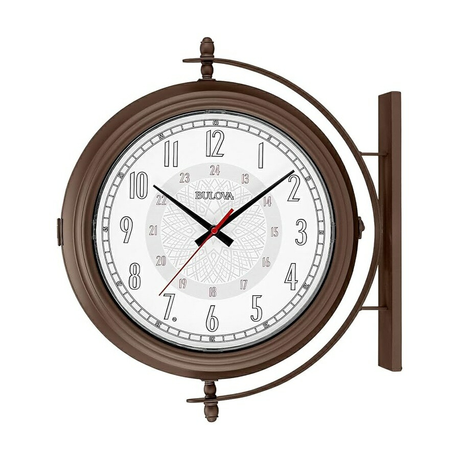 ブローバ 飾りつけ時辰儀 お店 貼り出し時辰儀 Town Crier Double Sided Outdoor Clock by Bulova