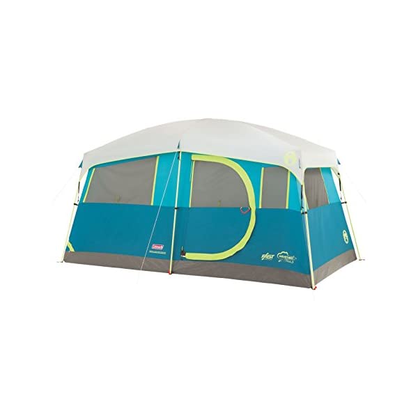 コールマン テント キャンプ アウトドア 6人用 テナヤ湖 キャビンネット 分割 フェス ハイキング ゆるキャン Tenaya Lake Lighted Fast Pitch Cabin Tent|i-selection