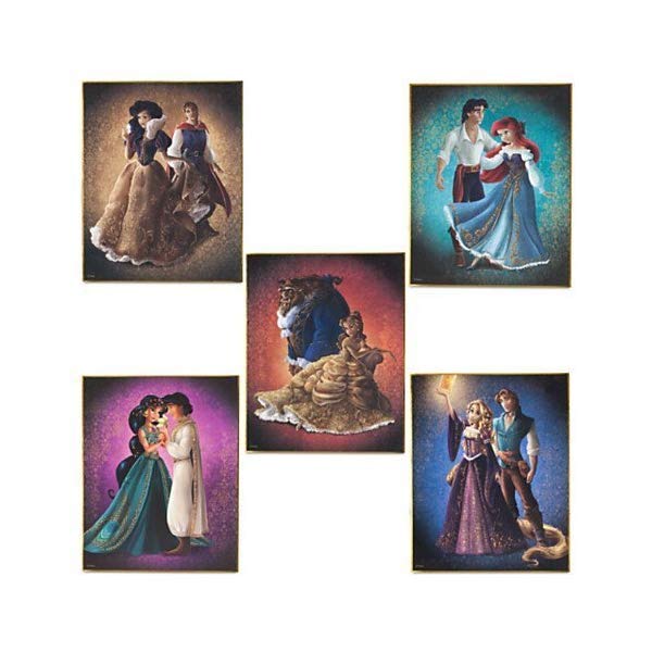 楽天市場 ディズニー プリンセス カップル リトグラフ セット デザイナー コレクション Disney Fairytale Designer Collection Limited Edition Princess Couples Lithograph Set By Disney I Selection