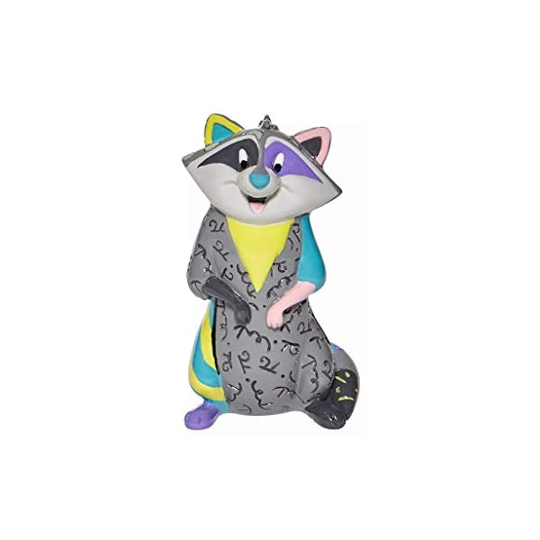 エネスコ ディズニー ブリット ポカホンタス ミーコ フィギュア 人形 置物 インテリア プレゼント Enesco Disney by Romero Britto Pocahontas Meeko Miniature Figurine, 3.15 Inch, Multicolor画像