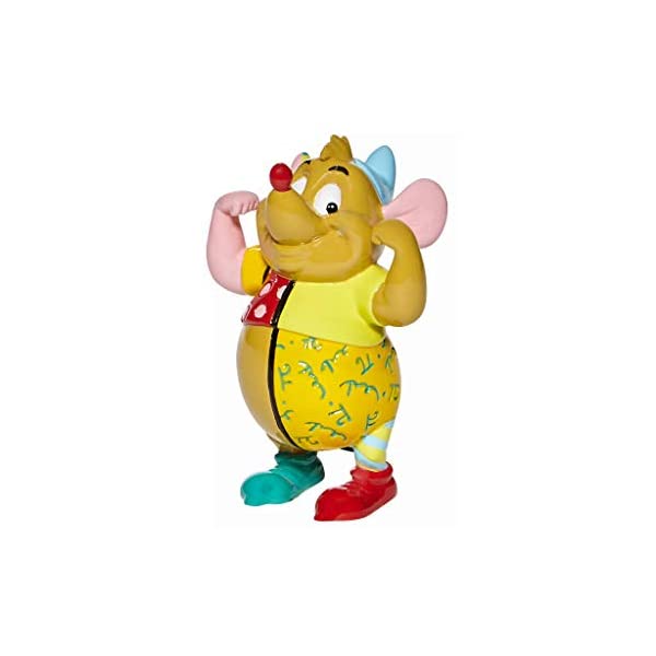 エネスコ ディズニー ブリット シンデレラ ガス ネズミ フィギュア 人形 置物 インテリア プレゼント Enesco Disney by Romero Britto Cinderlla Gus Miniature Figurine, 2.95 Inch, Multicolor｜i-selection