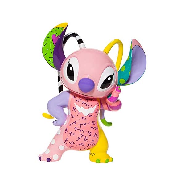 殿堂 エネスコ ディズニー ブリット リロスティッチ エンジェル フィギュア 人形 置物 インテリア プレゼント Enesco Disney By Romero Britto Lilo And Stitch The Series Angel Figurine 7 7 Inch Multicolor Fucoa Cl
