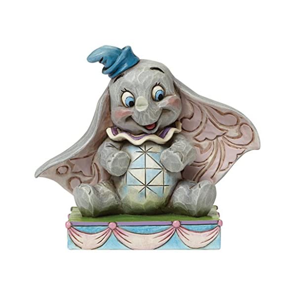 ディズニー トラディションズ ジムショア ダンボ ストーンレジン フィギュア 人形 置物 インテリア プレゼント Disney Traditions by Jim Shore Dumbo Personality Pose Stone Resin Figurine, 3.25”画像