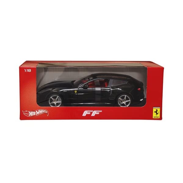 フェラーリ モデルカー ダイキャスト 模型 ミニカー グッズ 納車祝い プレゼント インテリア スーパーカー Hot wheels X5526 Ferrari FF Black 1/18 Diecast Car Model by Hotwheels｜i-selection