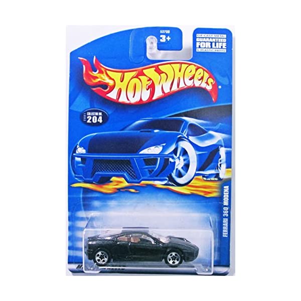 フェラーリ モデルカー ダイキャスト 模型 ミニカー グッズ 納車祝い プレゼント インテリア スーパーカー HOT WHEELS BLACK FERRARI 360 MODENA #204