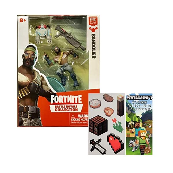 フォートナイト フィギュア 人形 おもちゃ グッズ プレゼント バンダリア コレクション Fortnite Battle Royale Collection 2 Bandolier Figure With One Sheet Of 7 Minecraft Stickers Bundle 2 Items Psicologosancora Es