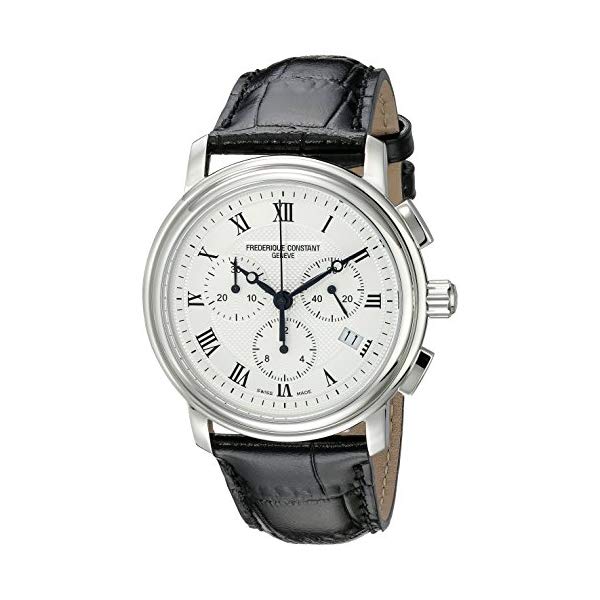 フレデリックコンスタント 腕時計 Frederique Constant FC292MC4P6 ウォッチ メンズ 男性用 Frederique Constant Men's FC292MC4P6 Persuasion Stainless Steel Chronograph Watch With Black Leather Strap