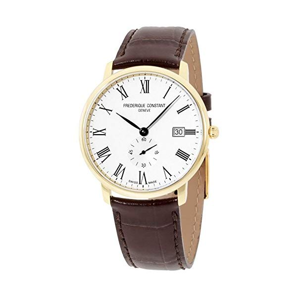 フレデリックコンスタント リストウオッチ Frederique Constant Fc245wr5s5 見守る メンズ 男遣い道 Frederique Constant Men S Limline Yello Gold Leather Band Watch Fc245wr5s5 Pghintheround Com