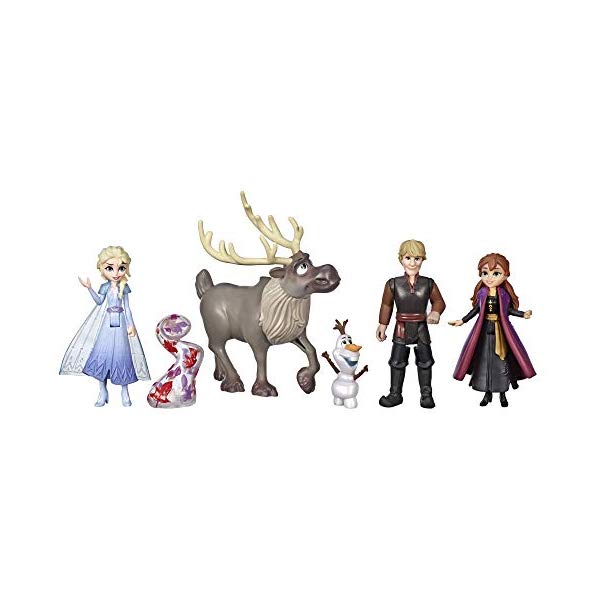 アナと雪の女王2 エルサ アナ クリストフ オラフ スヴェン フィギュア 人形 ドール セット おもちゃ グッズ Disney Frozen Adventure Collection, 5 Small Dolls from Frozen 2, Anna, Elsa, Kristoff, Sven, Olaf, & Gale Accessory｜i-selection
