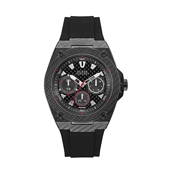 ゲス 腕時計 GUESS W1048G2 メンズ 男性用 ウォッチ 時計 Guess Legacy Black Dial Multi-function Men Watch-W1048G2