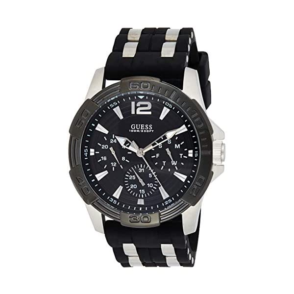 ゲス ウオッチ GUESS U0366G1 御覧になる 時辰儀 GUESS Black Stainless Steel Stain Resistant Silicone Watch with Day, Date + 24 Hour Military/Int\u0027l Time. Color: Black (Model: U0366G1)