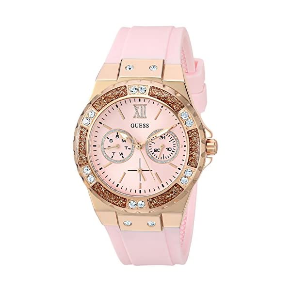 ゲス 腕時計 GUESS U1053L3 ウォッチ 時計 GUESS Rose Gold-Tone Pink Multifunction Watch