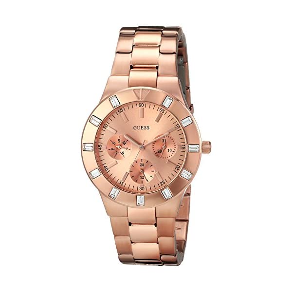 ゲス 腕時計 GUESS U13013L1 レディース 女性用 ウォッチ 時計 GUESS Women's U13013L1 Feminine Hi-Shine Rose Gold-Tone Mid-Size Watch