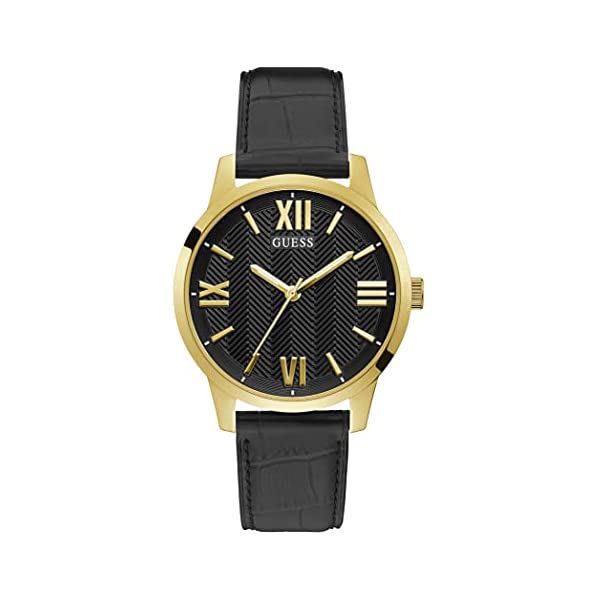 ゲス 腕時計 GUESS GW0250G2 メンズ 男性用 ウォッチ 時計 GUESS Men\'s Stainless Steel Quartz Watch with Leather Strap, Black, 20 (Model: GW0250G2)