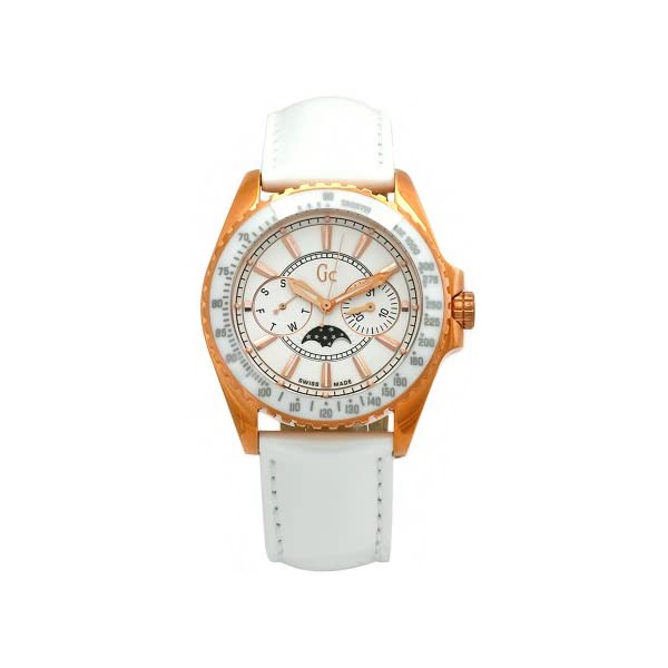 ゲス ウオッチ GUESS 41006M1 レディース 成人女性用 ご覧なさる 時辰儀 GUESS Women\u0027s 41006M1 GC White Leather White Dial Watch