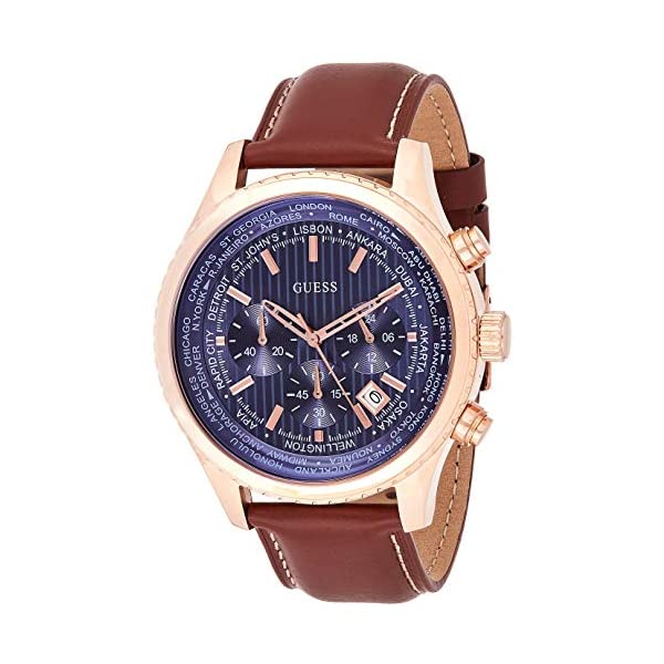 ゲス 腕時計 Guess W0500g1 メンズ 男性用 ウォッチ 時計 Guess Men S W0500g1 Honey Brown Chronograph Watch With Blue Dial Date Function Fmcholollan Org Mx