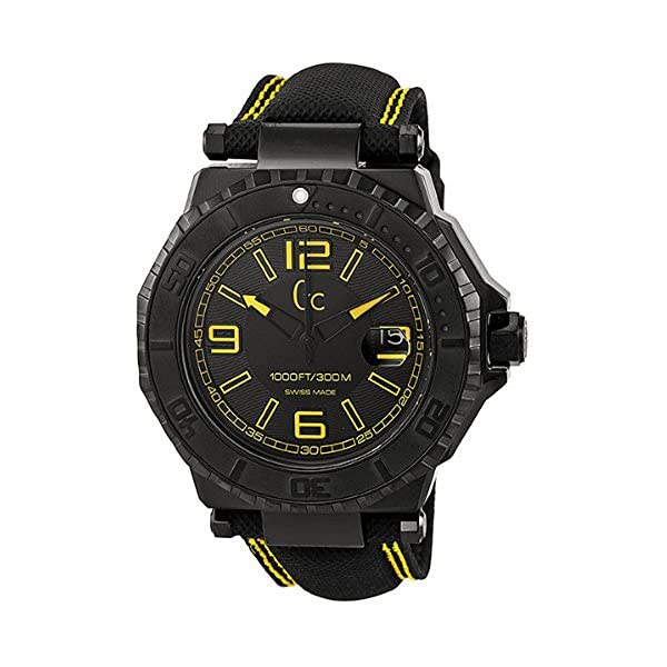 ゲス 腕時計 ユニセックス 男女兼用 GUESS X79014G2S 時計 ウォッチ Guess GC-3 Black Dial Yellow Accents Unisex Watch X79014G2S｜i-selection