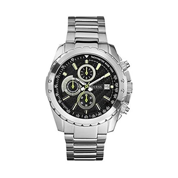 ゲス 腕時計 メンズ 男性用 GUESS U16526G1 時計 ウォッチ Guess Men's U16526G1 Silver Stainless-Steel Quartz Watch with Black Dial｜i-selection