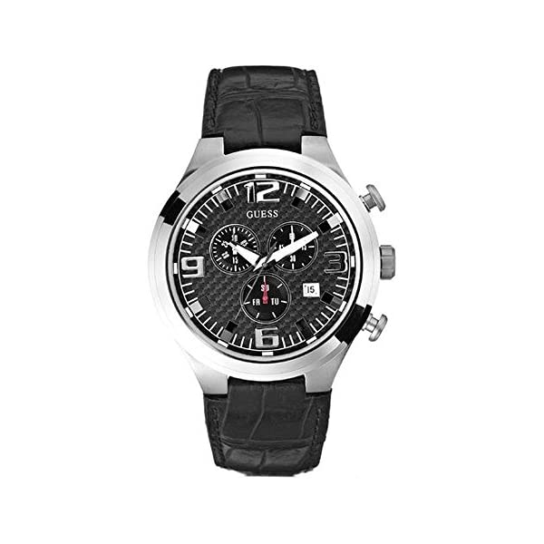 ゲス 腕時計 メンズ 男性用 GUESS W15034G1 時計 ウォッチ Guess Chronograph Date Leather Band Mens Watch - W15034G1