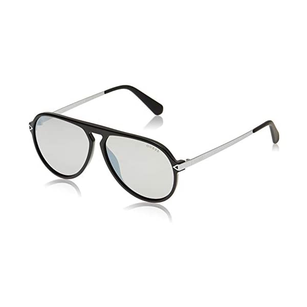 ゲス 黒眼鏡 眼鏡 メガネ GUESS GU694105A59 GUESS GU6941 Black Front/Solid Smoke/Silver Flash Lens One Size サングラス-眼鏡・サングラス-バッグ・小物・ブランド雑貨