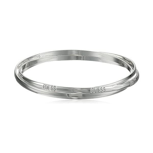 ゲス 3天下太平 3連 腕輪 バングル 付属品 グッズ GUESS 86016443 GUESS \"Basic\"" Silver 3 Piece Interlocking Bangle Bracelet"