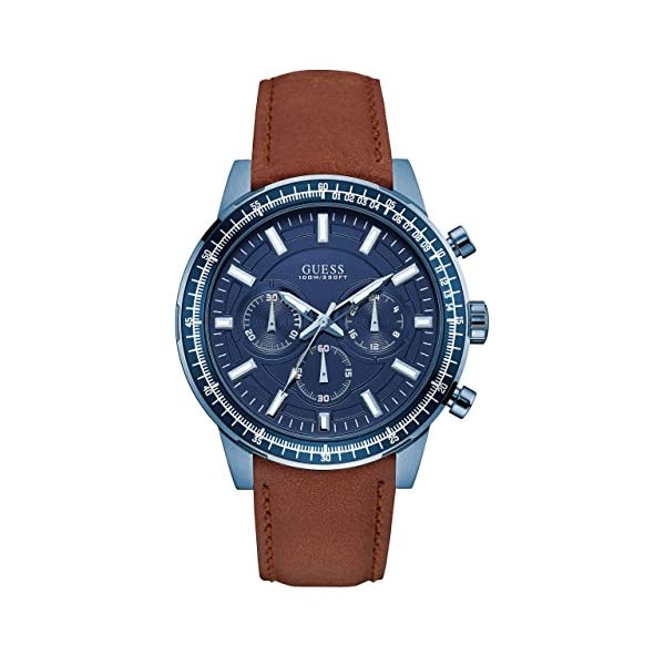 ゲス 腕時計 メンズ 男性用 GUESS W0867G2 時計 ウォッチ Guess Watches Men's Guess Men's Leather Brown-Blue Watch