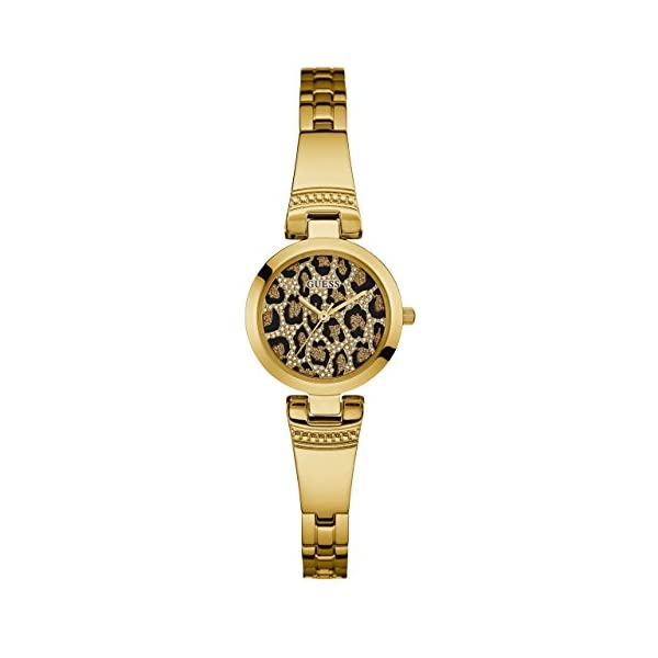 ゲス 腕時計 レディース 女性用 GUESS W0890L3 時計 ウォッチ GUESS W0890L3,Ladies Dress,Stainless Steel,Gold-Tone,Animal Print Dial,WR|i-selection