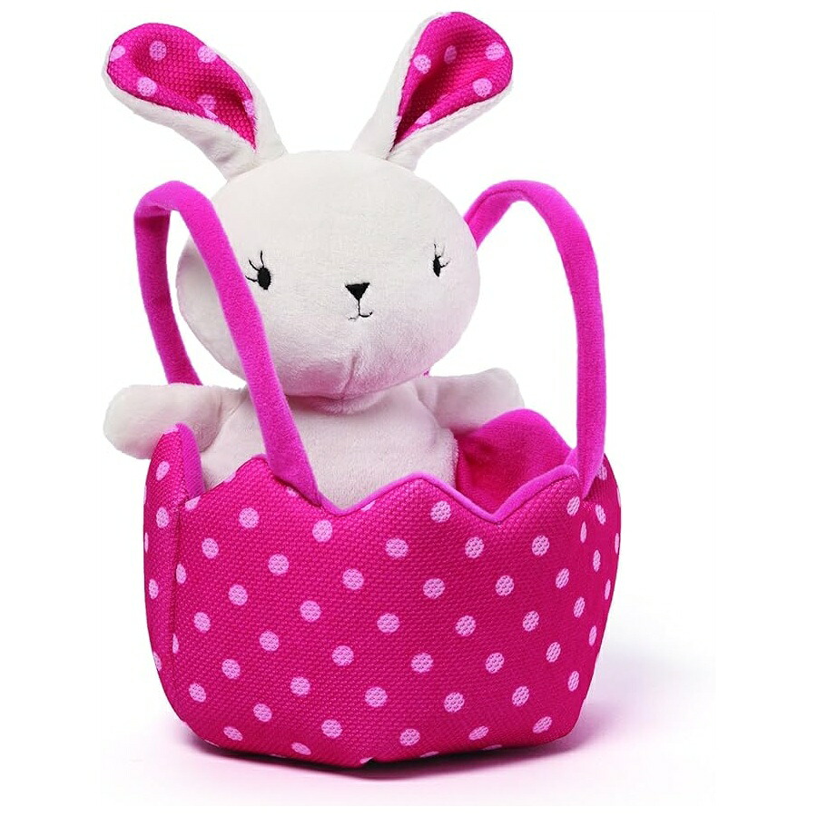 ガンド 復活祭 家兎 バニーと提げ篭のぬいぐるみ GUND Easter Bunny and Basket Plush