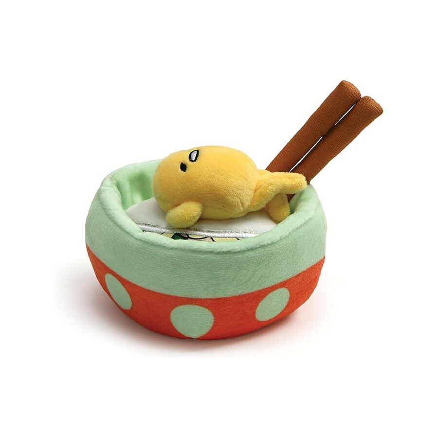 ガンド サンリオ ぐでたま ぬいぐるみ 麺付き添い人ぐでたま 客体年歯 1 歳以上 4.5 in GUND Sanrio Gudetama the Lazy Egg Plush, Gudetama with Noodles, Stuffed Animal for Ages 1 and Up, 4.5”