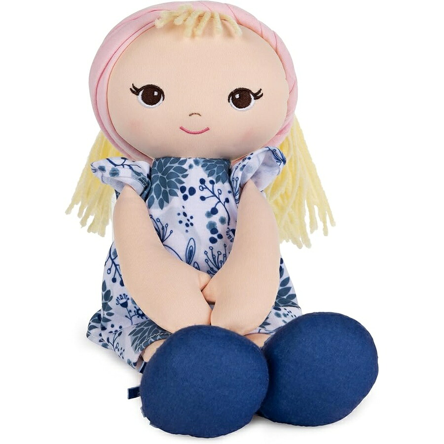 ガンド ベビー幼児人形ぬいぐるみブロンド ブルーの花柄ドレス 8 インチ GUND Baby Toddler Doll Plush Blonde, Blue Floral Dress, 8"|i-selection