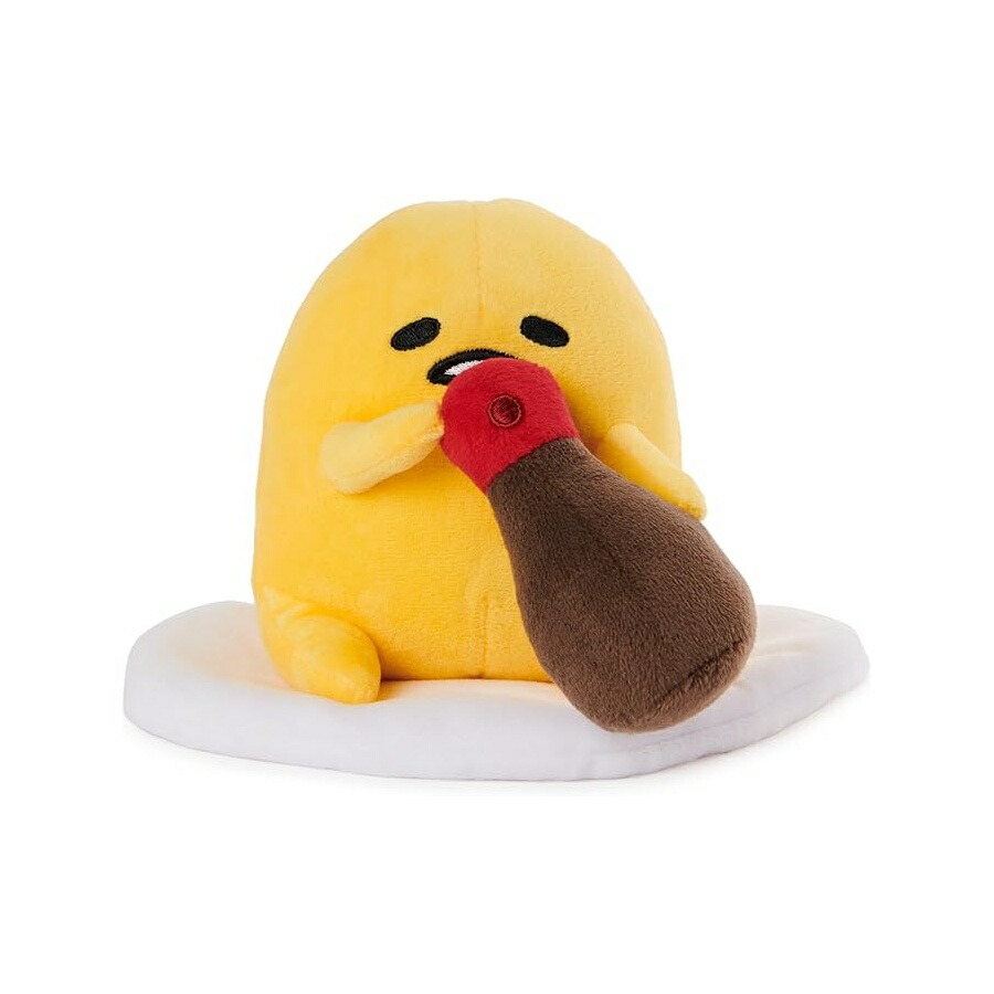 ガンド サンリオ ぐでたま ぬいぐるみ ぐでたま醤油ぬいぐるみ 客体年歯 1 歳以上 5 in GUND Sanrio Gudetama The Lazy Egg Stuffed Animal, Gudetama with Soy Sauce Plush Toy for Ages 1 and Up, 5”