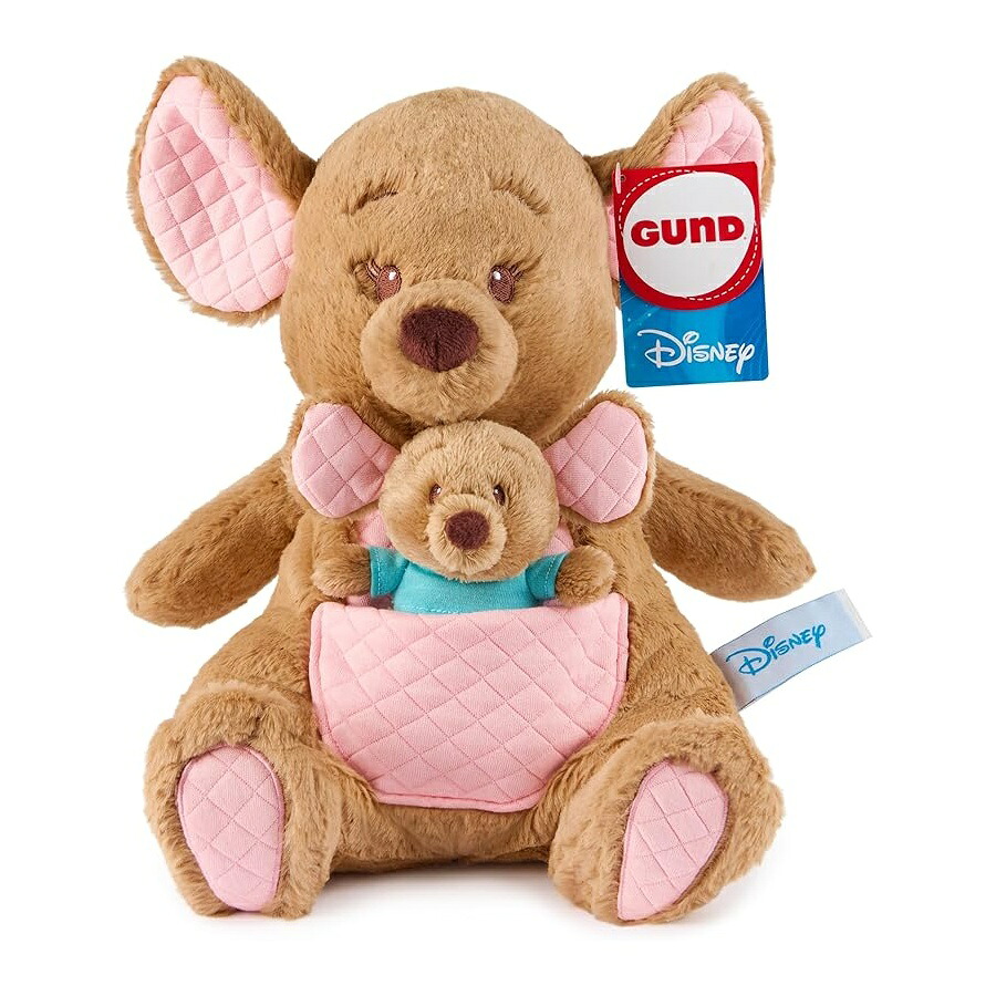 ガンド ディズ??ニー公式 カンガとルーオーソー ぴったりぬいぐるみ くまのプーさん カンガルー 赤ちゃんのぬいぐるみ 対象年齢 1歳以上 ブラウン 12.5インチ GUND Disney Official Kanga and Roo Oh So Snuggly Plush, Winnie the Pooh, Kangaroo and Baby｜i-selection