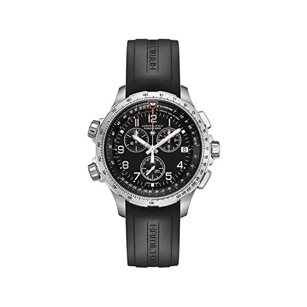 ハミルトン ウオッチ ご覧なさる Hamilton H77912335 カーキ メンズ 成人男性用 Hamilton Khaki X-Wind Black Dial Silicone Strap Men\u0027s Watch H77912335