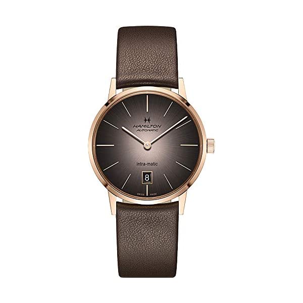 ハミルトン ウオッチ ご覧なさる Hamilton H38465501 メンズ 成人男性用 Hamilton H38465501 Intra-Matic Auto Men\u0027s Watch Brown Leather/Rose Gold