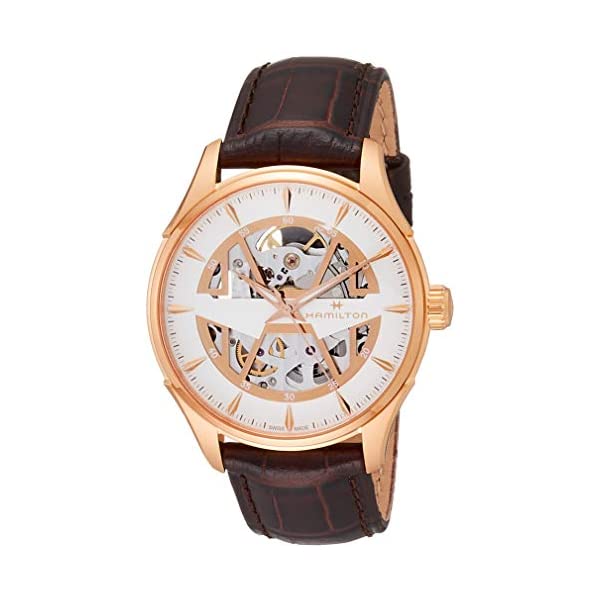 ハミルトン 腕時計 ウォッチ Hamilton H42505510 ジャズマスター オートマチック 自動巻き Hamilton Jazzmaster Automatic Skeleton Dial Brown Leather Strap Watch H42505510