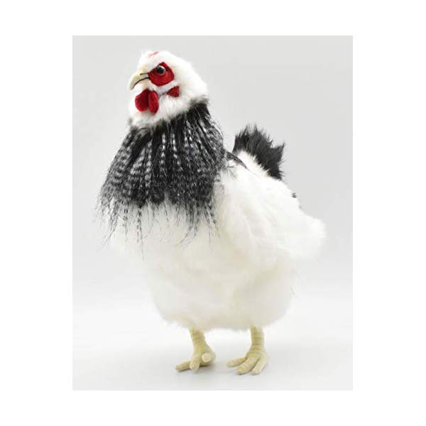 ハンサ 長鳴き鶏 木綿付 メス メス めんどり 墨染め 黒 ホワイト 白色 ぬいぐるみ Hansa French Hen Plush Black White Marchesoni Com Br