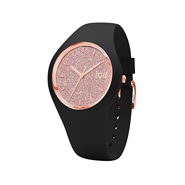 受賞店舗 アイスウォッチ 腕時計 Icewatch レディース 女性用 Ice Watch Ice Glitter Black Rose Gold Women S Wristwatch With Leather Strap 最安値に挑戦 Www Faan Gov Ng