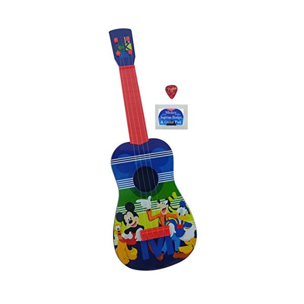 ウォルトディズニー ミッキー ギター 24インチ キッズ 息男 Disney Junior Mickey Mouse Play Guitar 24 Inches Long Real Guitar Strings One Pick And One Mickey Mouse Badge Ukulele Size Cannes Encheres Com