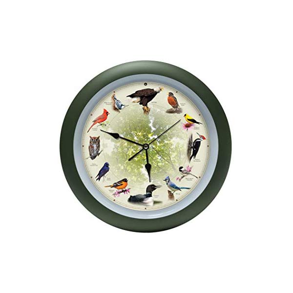 掛け時計 鳥 小鳥 野鳥 鳴き声 インテリア 8インチ 20周年 限定 Mark Feldstein Limited Edition 20th Anniversary Singing Bird Clock, 8 Inch｜i-selection