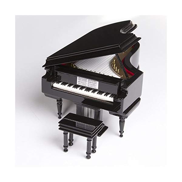 グランドピアノ オルゴール エリーゼのために Fur Elise 木製 Broadway Gifts Black Baby Grand Piano Music Box with Bench and Black Case｜i-selection