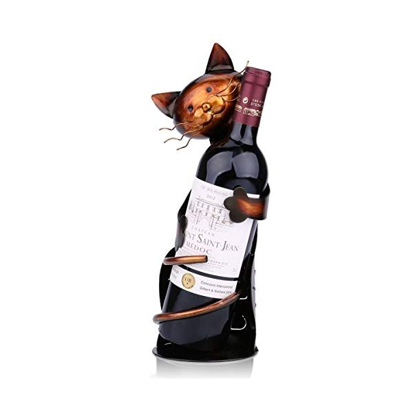 ワインホルダー 海外輸入品 Tooarts Cat Shaped Wine Holder Wine Rack shelf Metal Sculpture Practical Home decoration Crafts｜i-selection