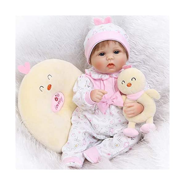 ベビードール 赤ちゃん人形 着せ替え おままごと iCradle 18inch 45cm Real Life Reborn Baby Girl Dolloft Silicone Realistic Looking Newborn Dolls Toddler Toy for Ages 3+
