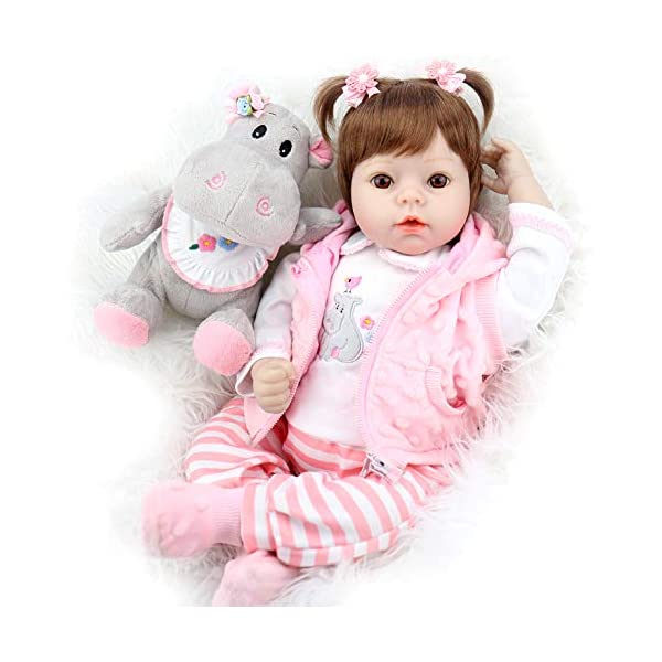 正規品 ベビードール 赤ちゃん人形 着せ替え おままごと Aori Lifelike Reborn Baby Doll2 Inch Real Looking Weighted Reborn Dollith Pink Clothes And Hippo Toy Accessories Best Birthday Set For Girls Age 3 安心の定価販売 Nvccc Net