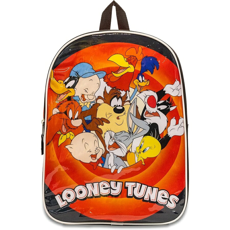 ルーニーテューンズ ブルーイー グッズ バックパック リュック バッグ プレゼント ギフト キッズ 子供 パッド入りストラップ付き 幼児 男の子 スクール 15インチ Fast Forward Officially Licensed Looney Tunes Backpack for Kids Toddler Boy School Bag with｜i-selection