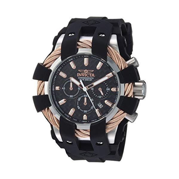 インビクタ ウオッチ INVICTA インヴィクタ 時辰儀 雄螺子 Invicta Men\u0027s \u0027Bolt\u0027 Quartz Stainless Steel and Silicone Casual Watch, Color:Black (Model: 23859) 腕時計-メンズ腕時計