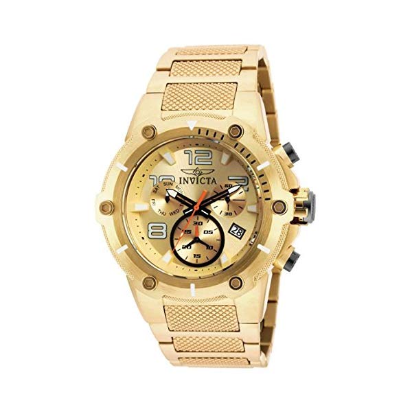 インビクタ ウォッチ INVICTA インヴィクタ 時辰儀 スピードウェイ Invicta Speedway Chronograph Champagne Dial Gold Ion-plated Mens Watch 19529