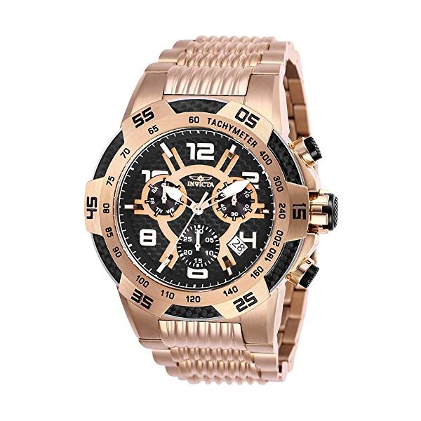 インビクタ 腕時計 INVICTA インヴィクタ 時計 スピードウェイ Invicta Men's 25287 Speedway Quartz Multifunction Rose Gold Black Dial Watch｜i-selection